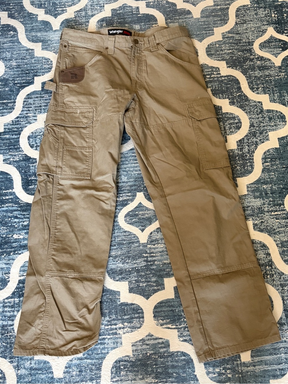 Wrangler Men's Cargo Pants - Tan Accents